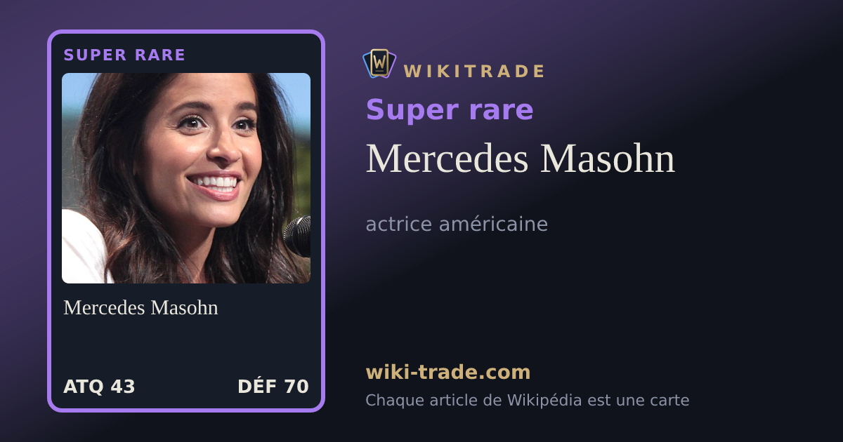 Mercedes Masohn — carte Super rare