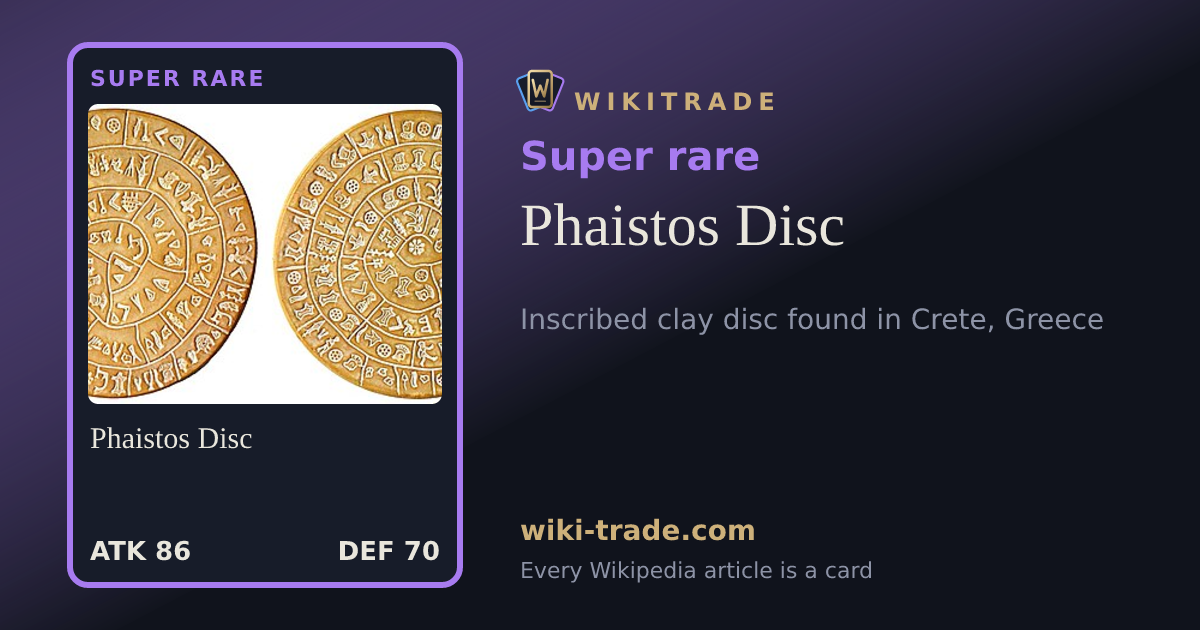 Phaistos Disc — Super rare card