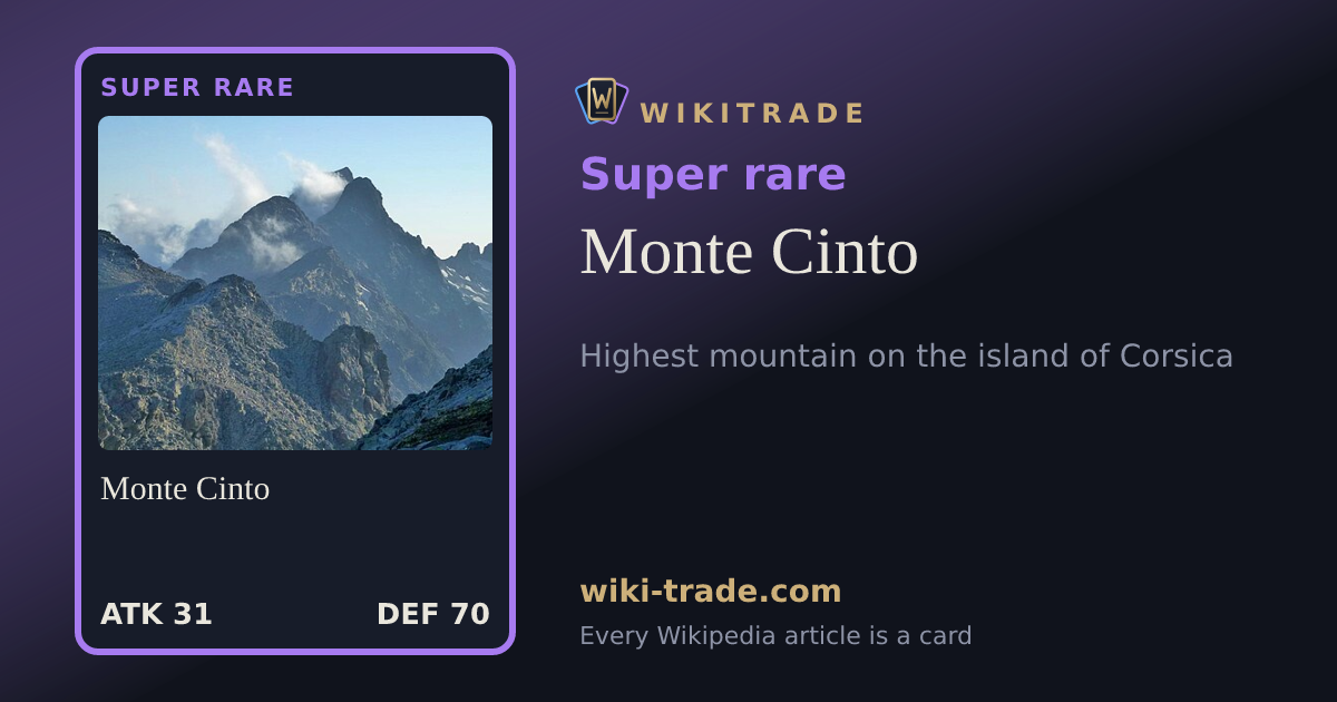 Monte Cinto — Super rare card