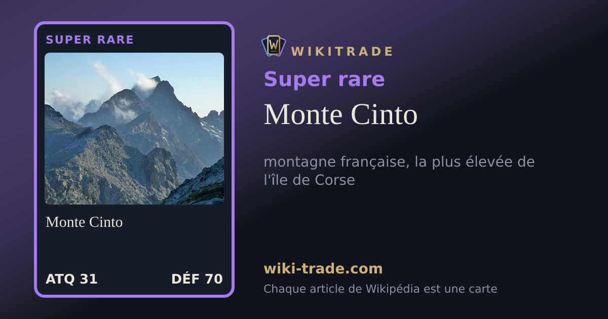 Monte Cinto — carte Super rare