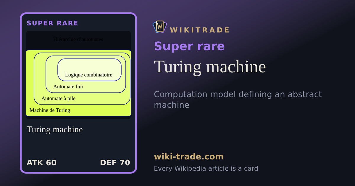 Turing machine — Super rare card