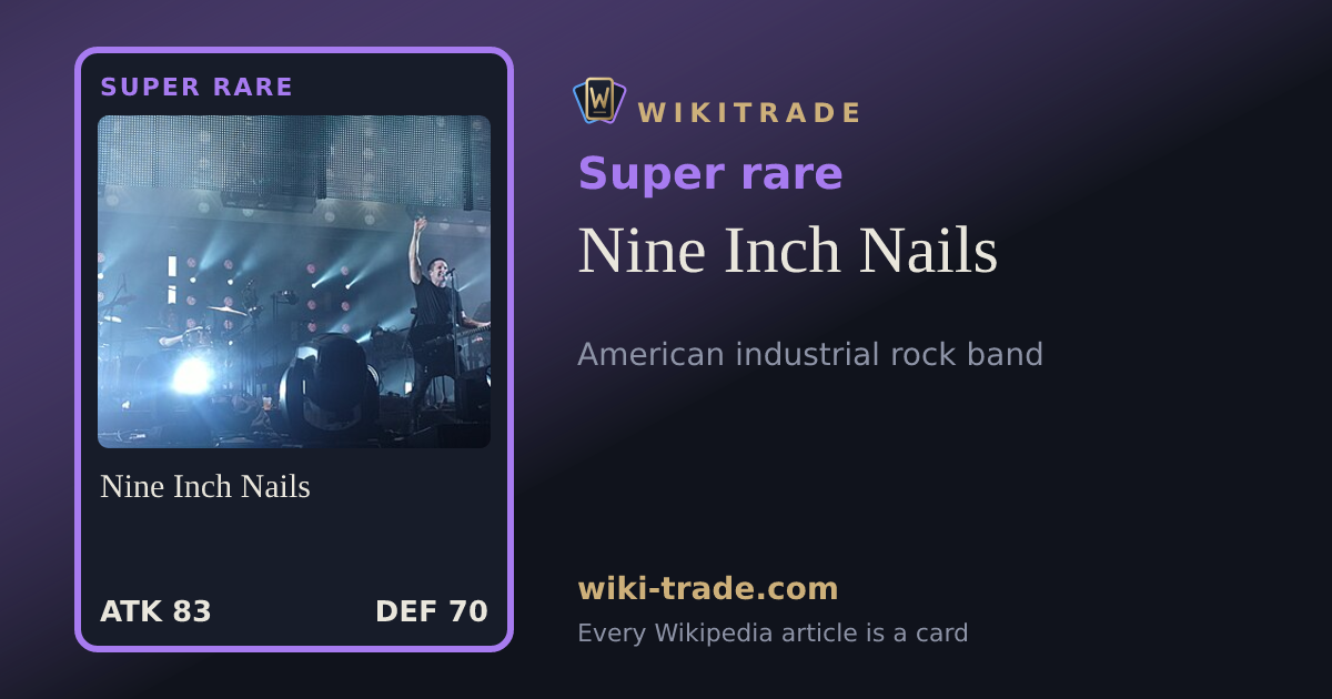 Nine Inch Nails — Super rare card