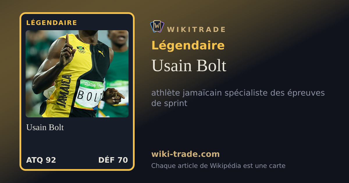 Usain Bolt — carte Légendaire
