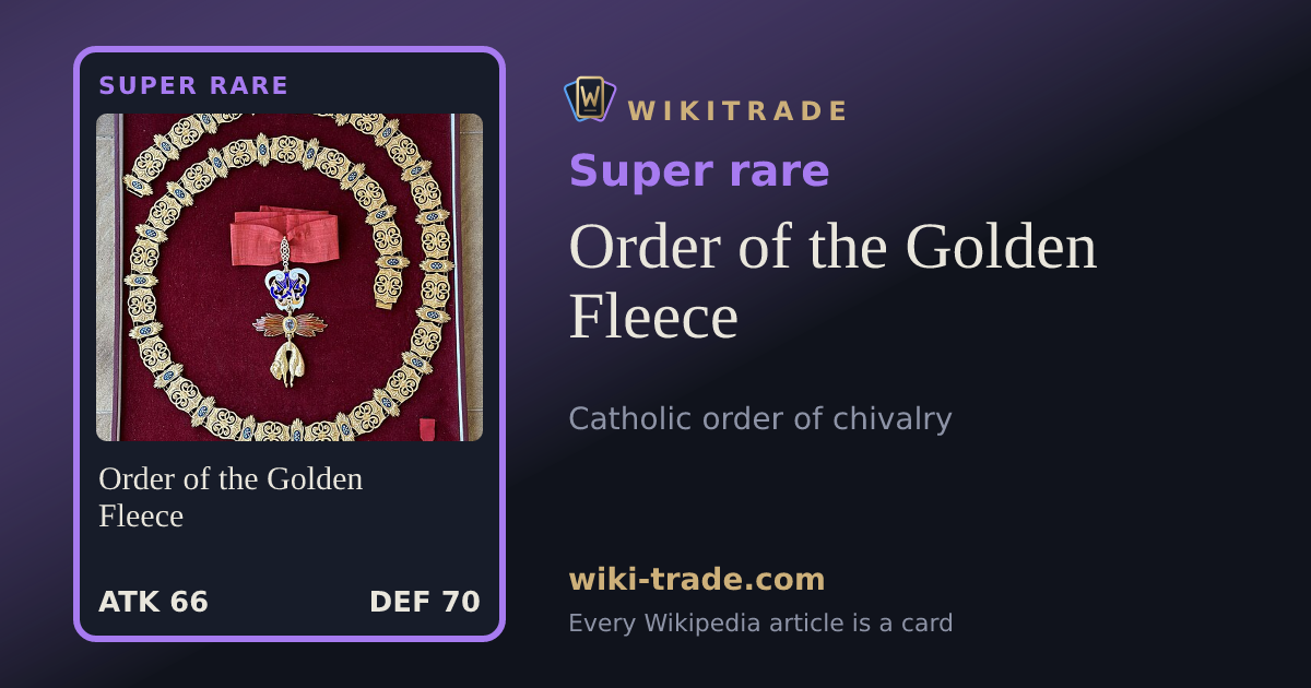 Order of the Golden Fleece — Super rare card