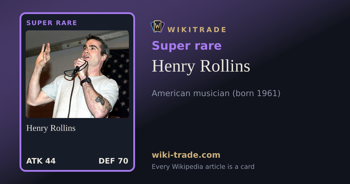 Henry Rollins — Super rare card