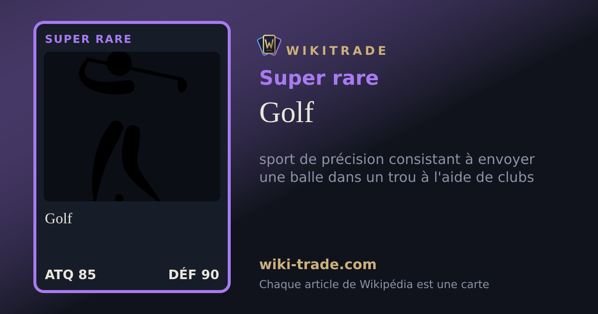 Golf — carte Super rare