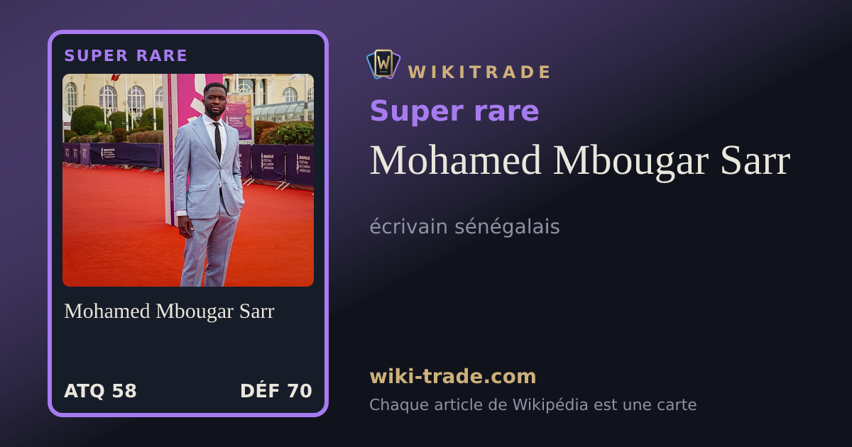 Mohamed Mbougar Sarr — carte Super rare
