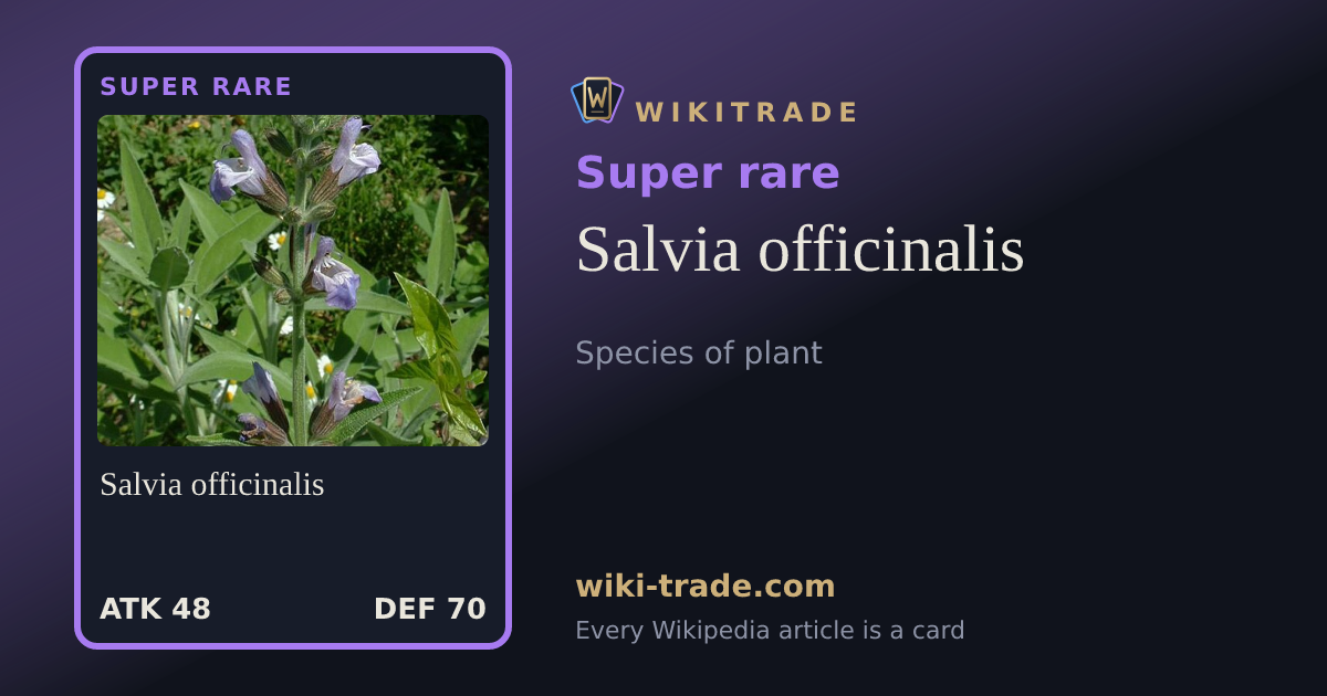 Salvia officinalis — Super rare card