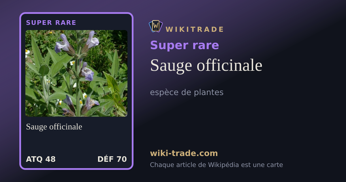 Sauge officinale — carte Super rare