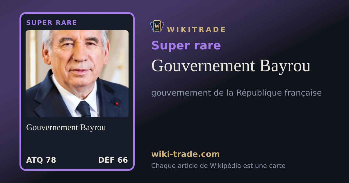 Gouvernement Bayrou — carte Super rare