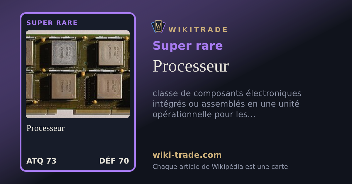 Processeur — carte Super rare