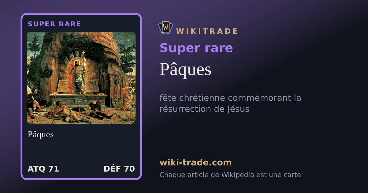 Pâques — carte Super rare