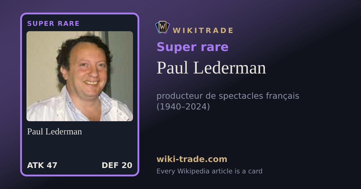 Paul Lederman — Super rare card