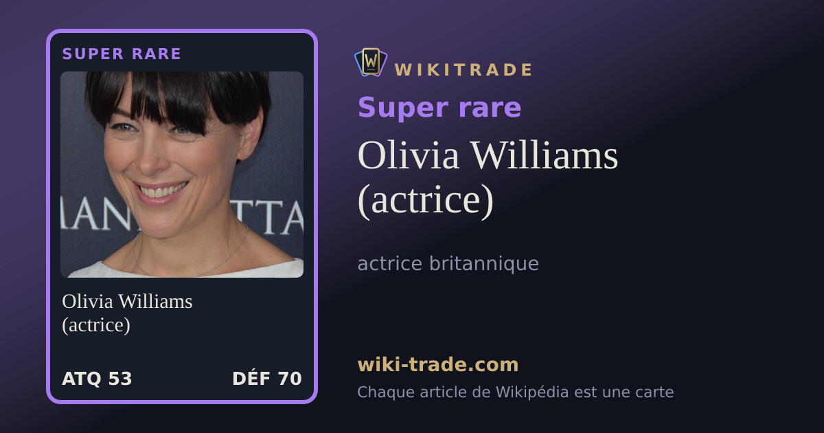 Olivia Williams (actrice) — carte Super rare