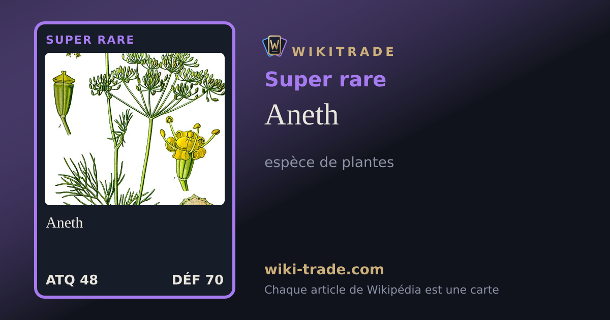 Aneth — carte Super rare