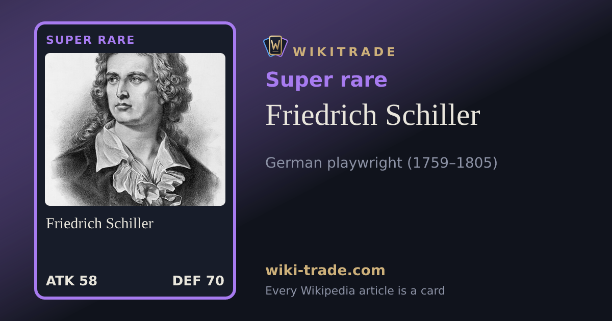 Friedrich Schiller — Super rare card