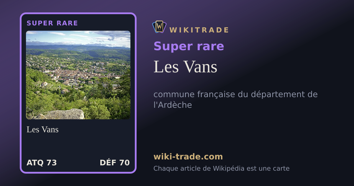 Les Vans — carte Super rare