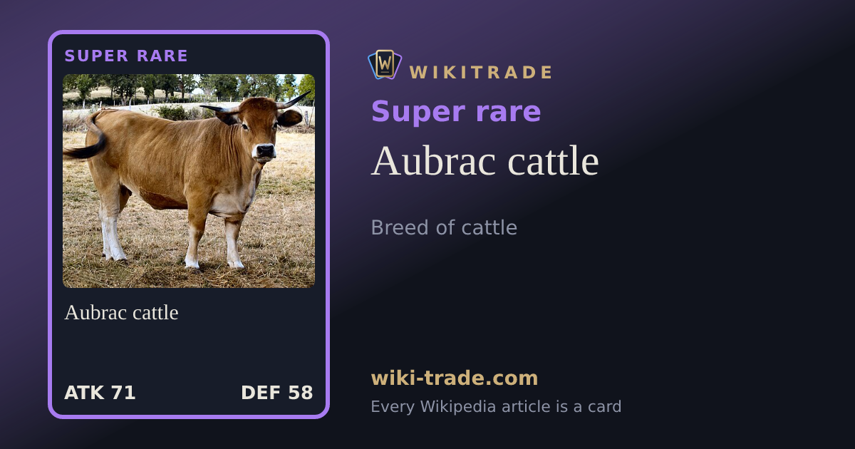 Aubrac cattle — Super rare card