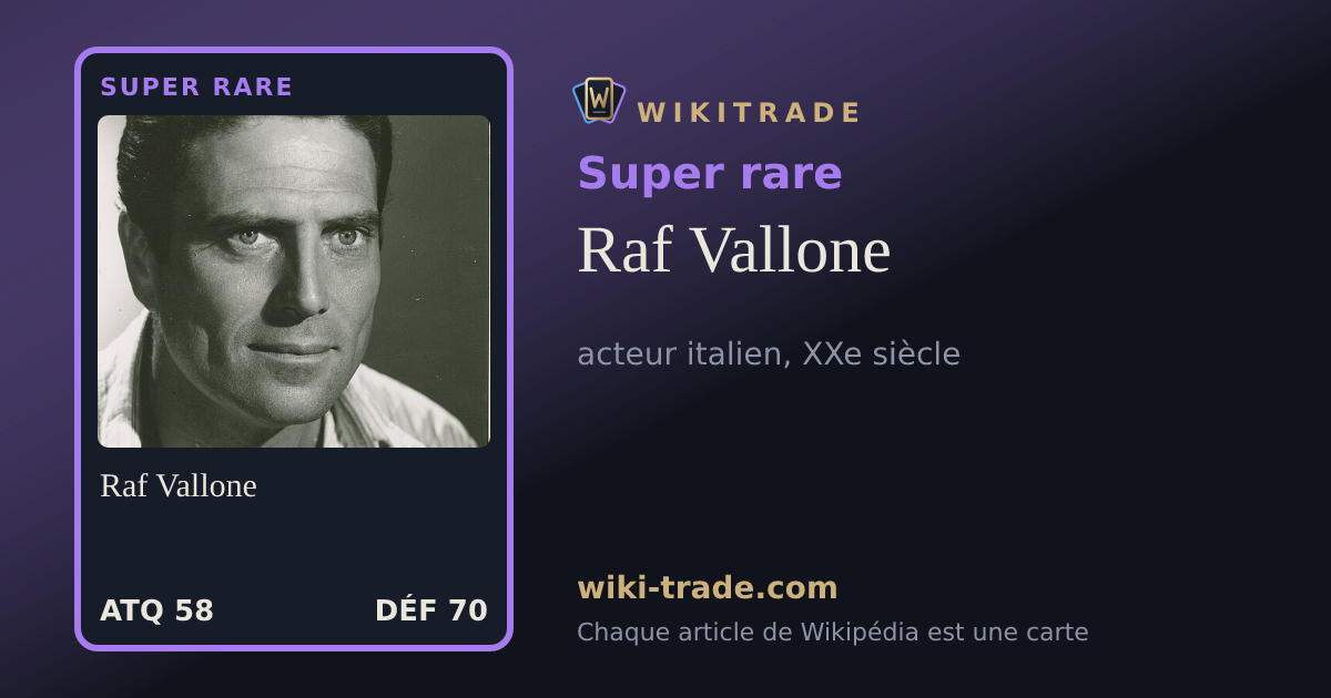 Raf Vallone — carte Super rare