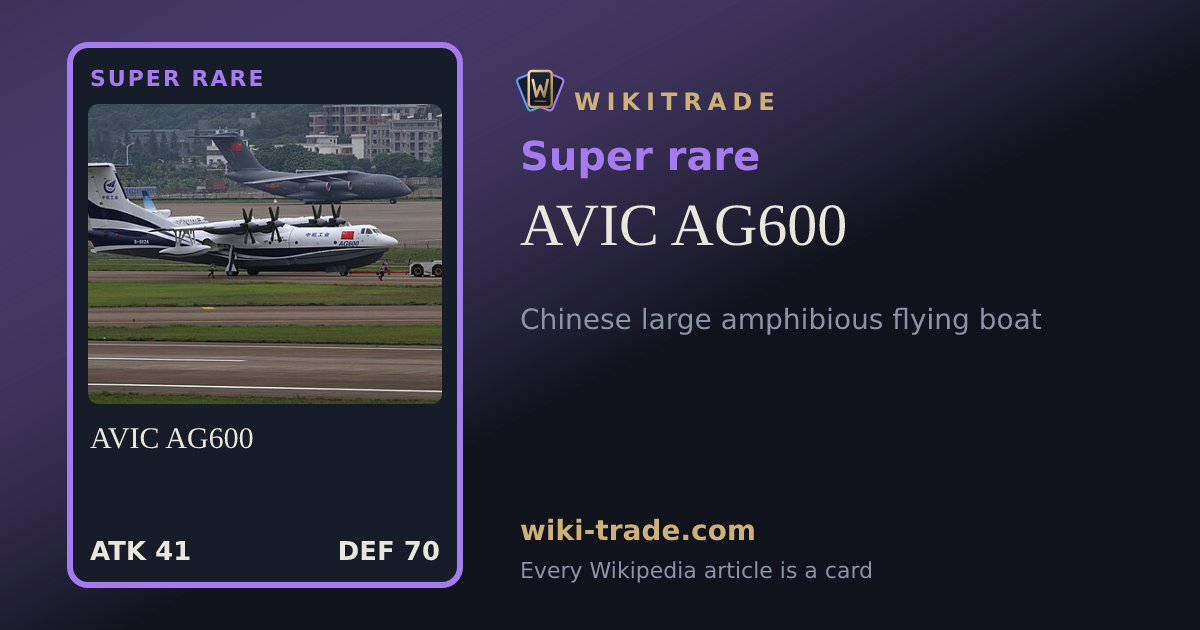 AVIC AG600 — Super rare card