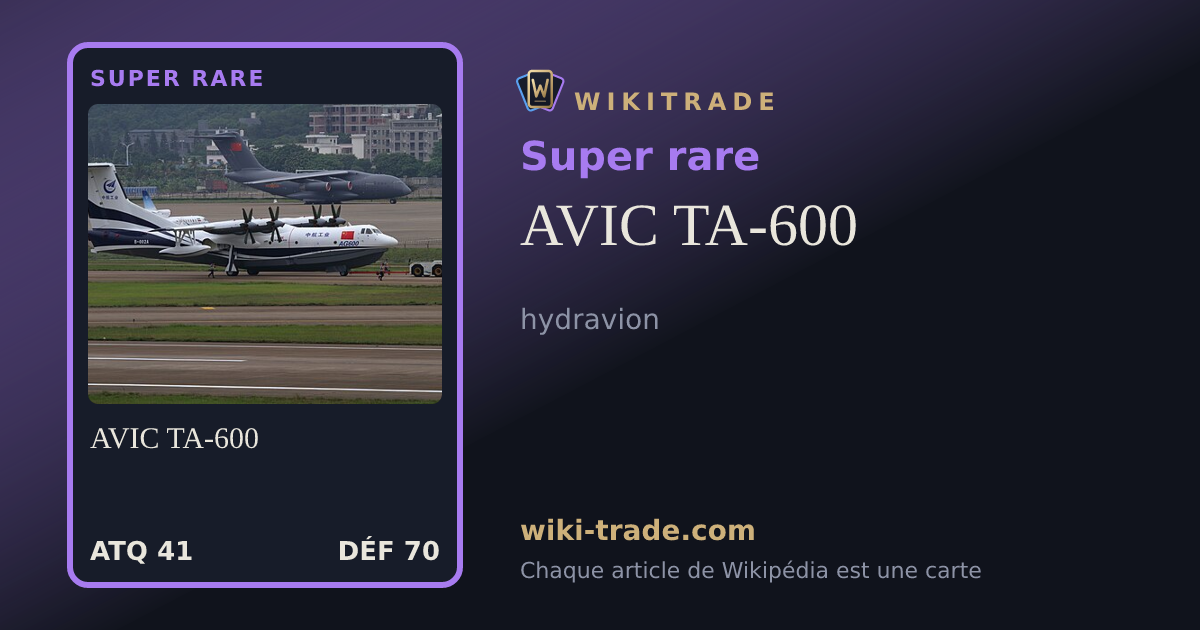 AVIC TA-600 — carte Super rare