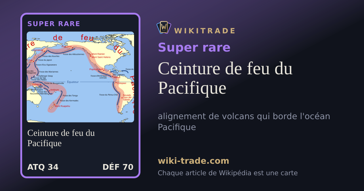 Ceinture de feu du Pacifique — carte Super rare