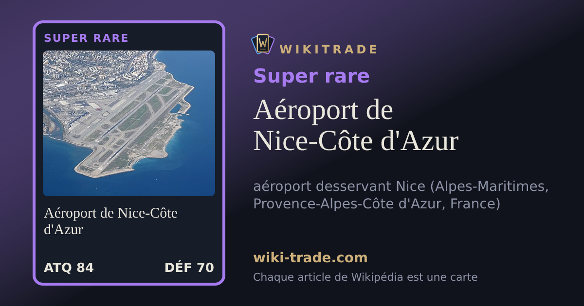 Aéroport de Nice-Côte d'Azur — carte Super rare