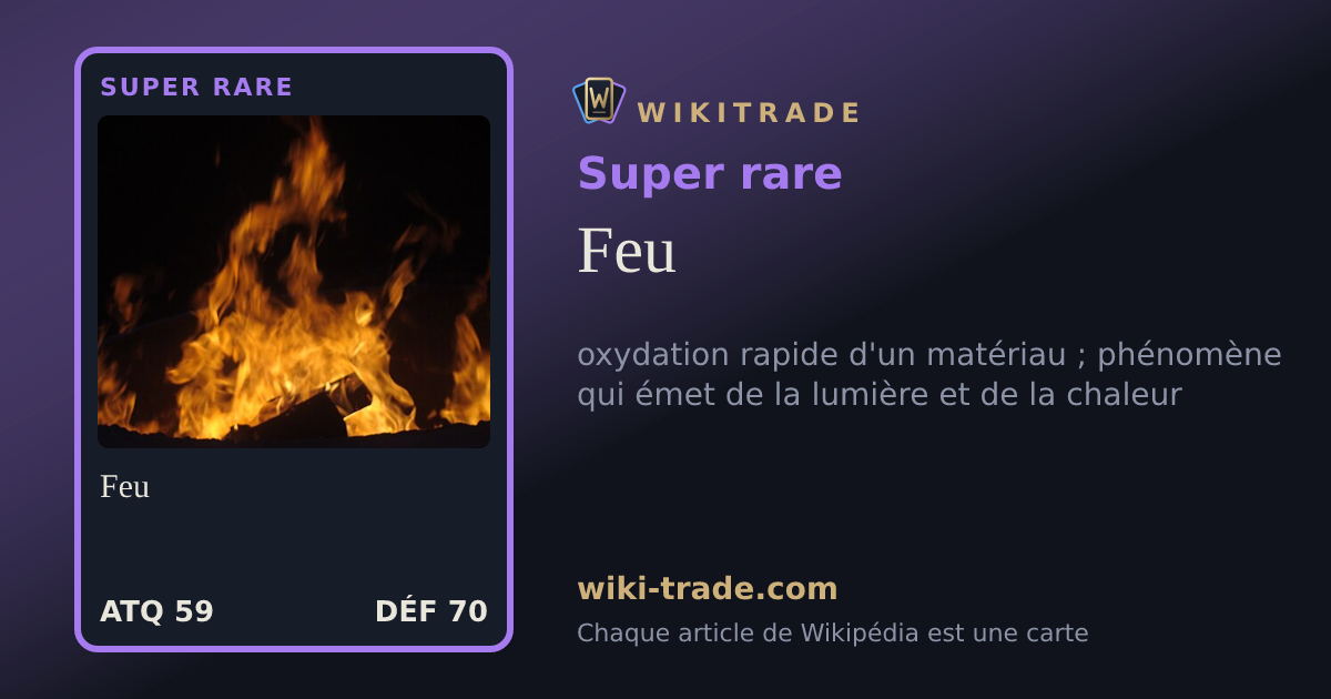 Feu — carte Super rare