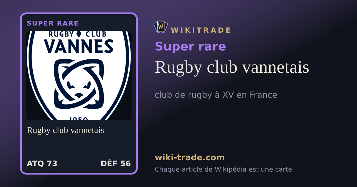Rugby club vannetais — carte Super rare