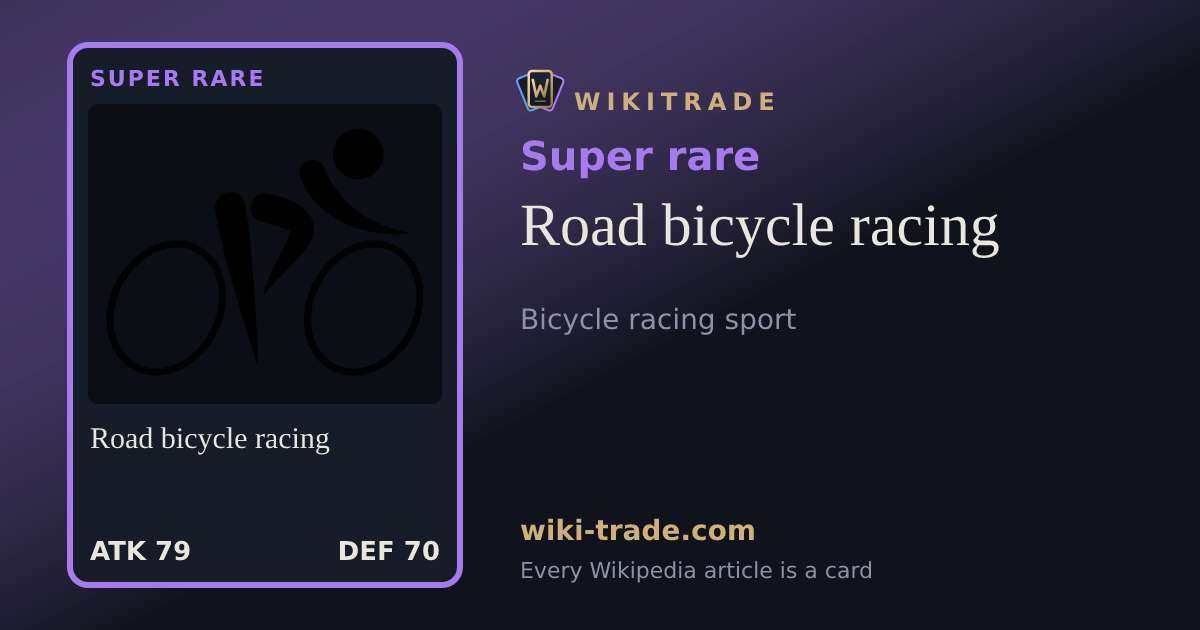 Road bicycle racing — Super rare card