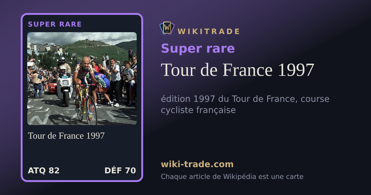 Tour de France 1997 — carte Super rare
