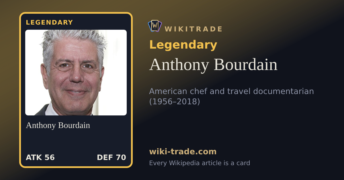 Anthony Bourdain — Legendary card