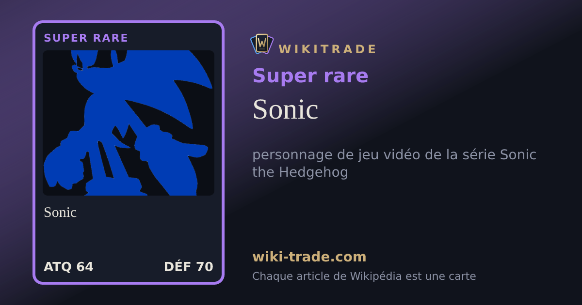 Sonic — carte Super rare