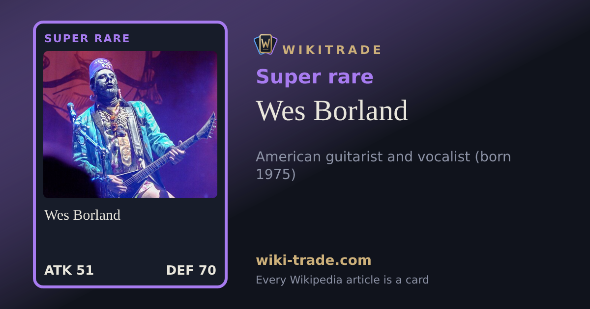 Wes Borland — Super rare card