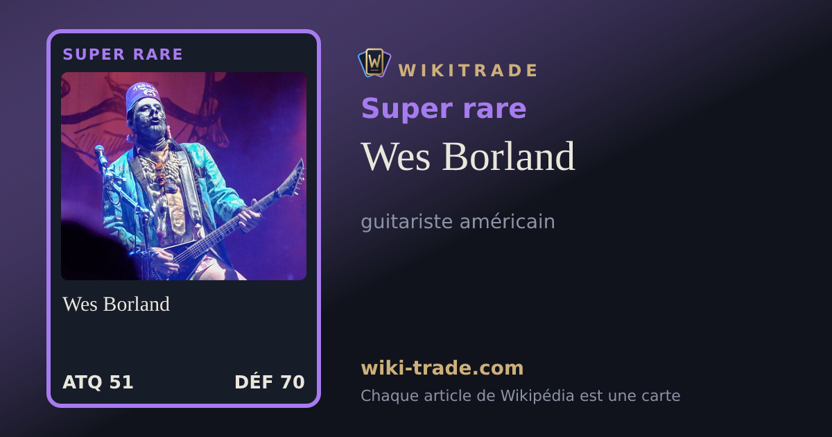 Wes Borland — carte Super rare