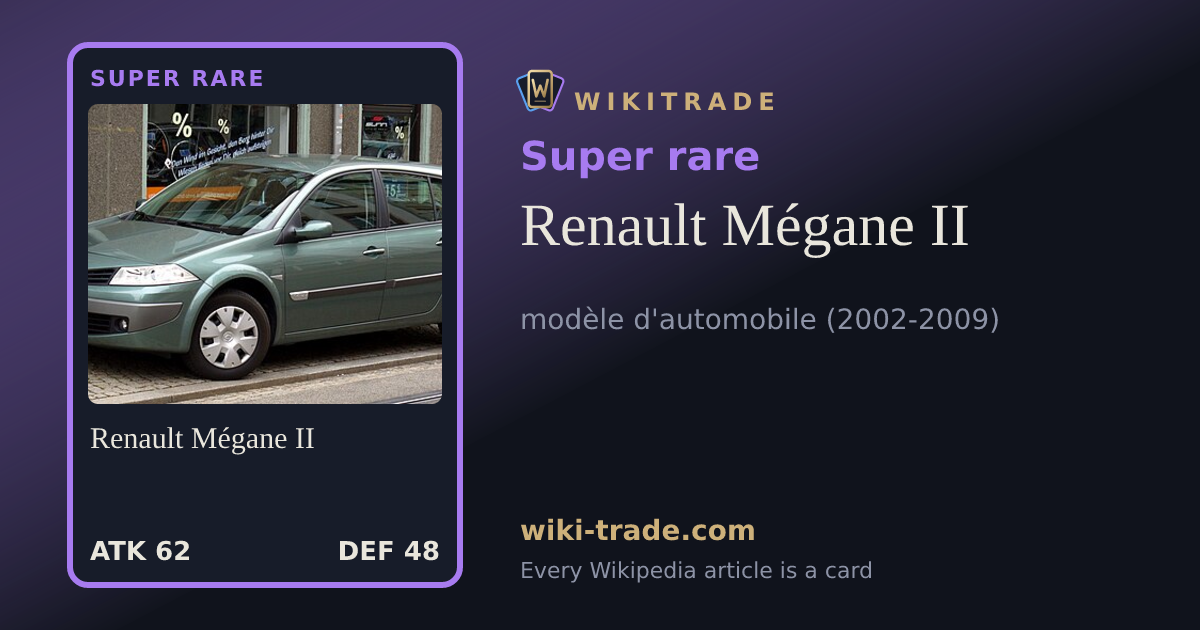 Renault Mégane II — Super rare card