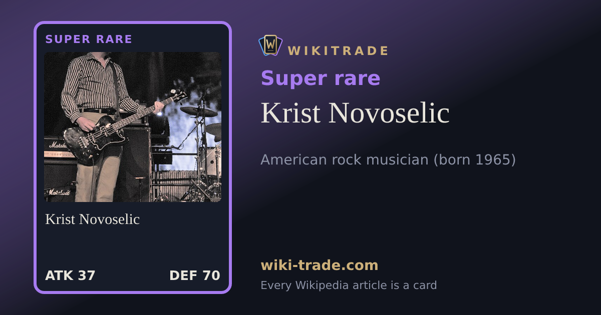 Krist Novoselic — Super rare card