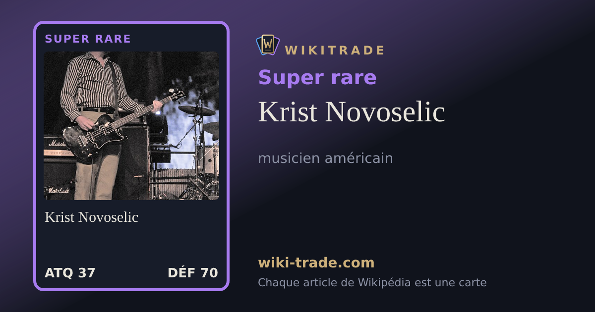 Krist Novoselic — carte Super rare