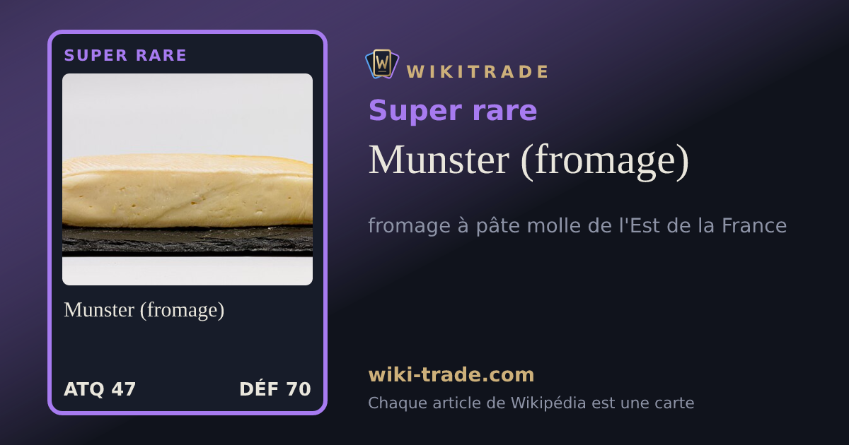 Munster (fromage) — carte Super rare