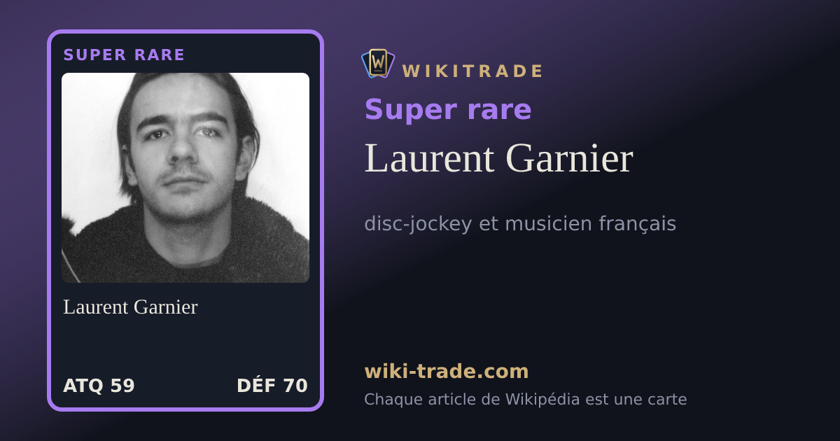 Laurent Garnier — carte Super rare
