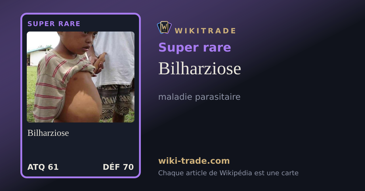 Bilharziose — carte Super rare