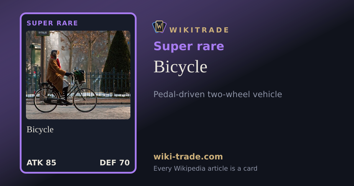 Bicycle — Super rare card
