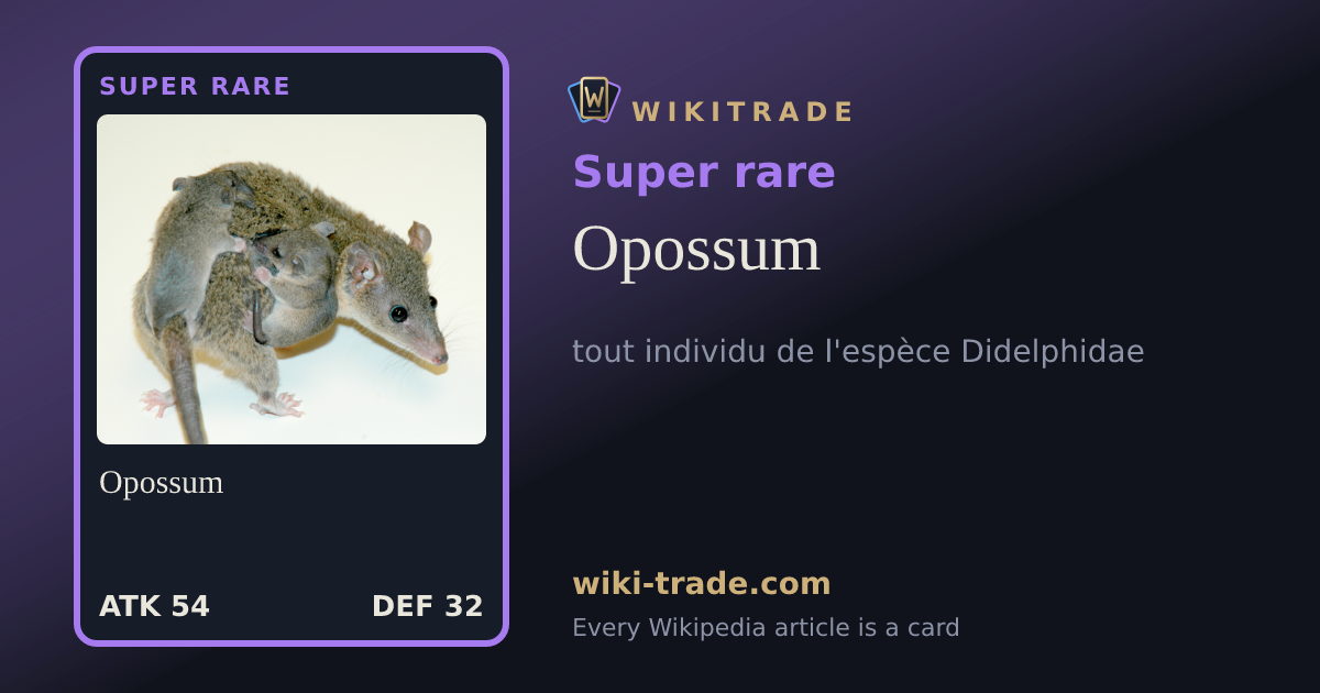 Opossum — Super rare card