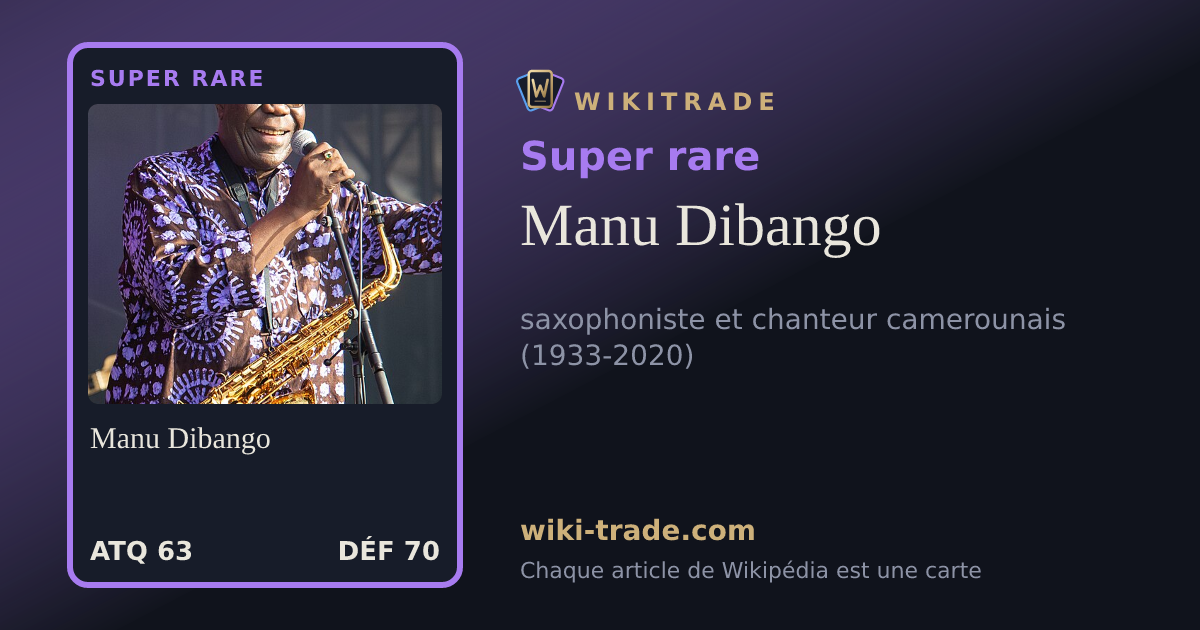 Manu Dibango — carte Super rare