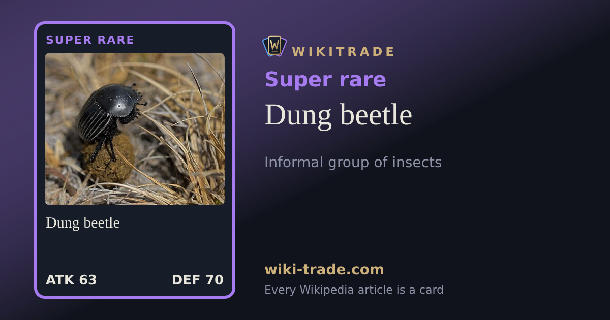 Dung beetle — Super rare card