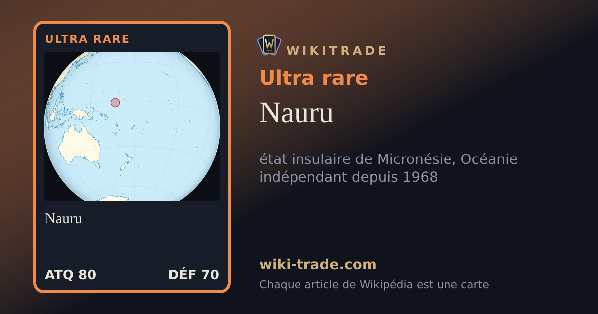 Nauru — carte Ultra rare
