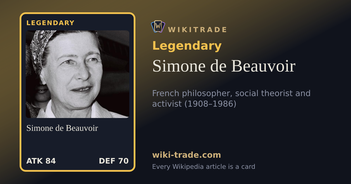 Simone de Beauvoir — Legendary card