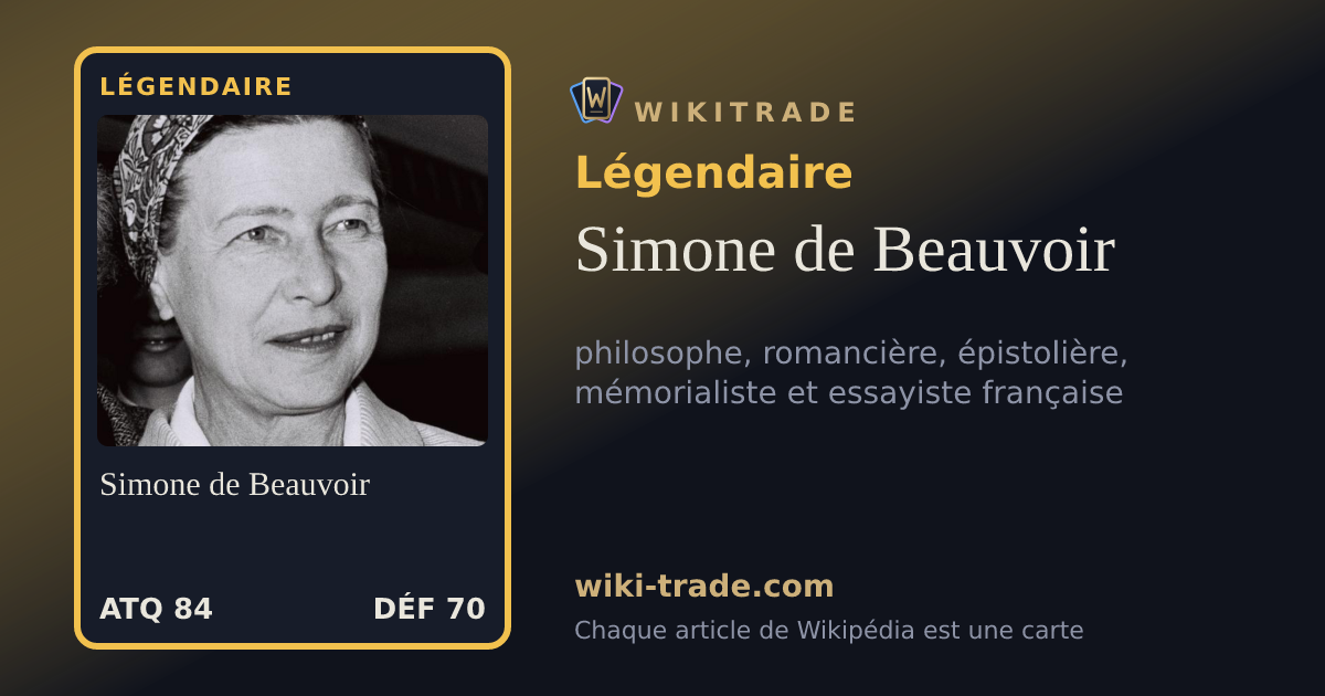 Simone de Beauvoir — carte Légendaire