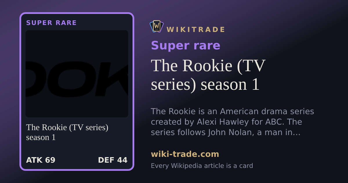 The Rookie (TV series) season 1 — Super rare card