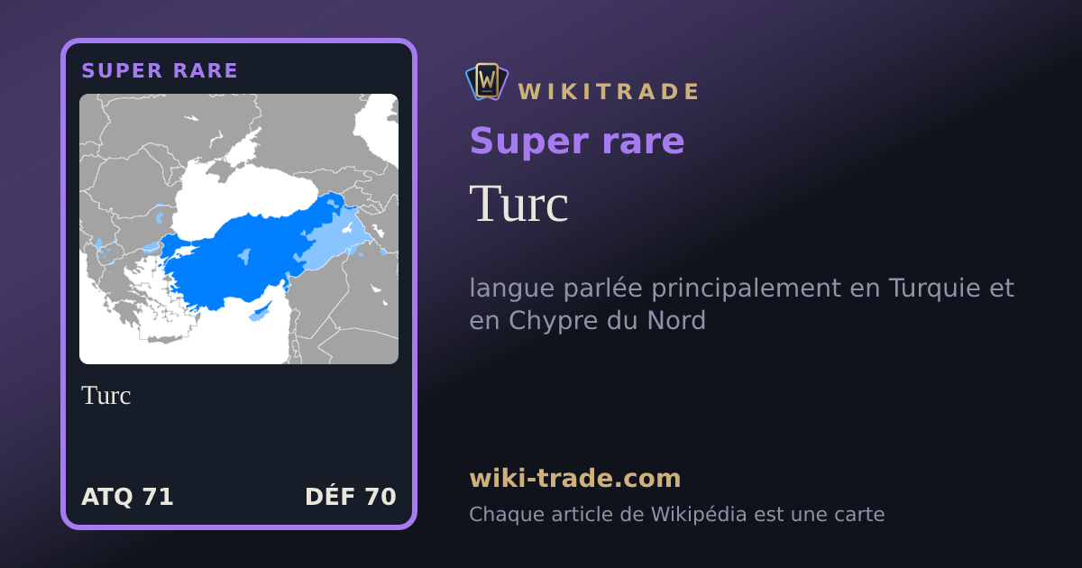 Turc — carte Super rare